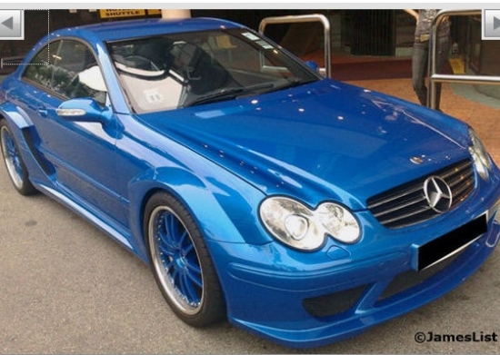 Mercedes-Benz CLK 55 Coupe AMG DTM zilā krāsā ar nobraukumu 16 500 km, cena pēc vienošanās.