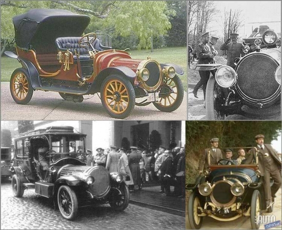 Delaunay Belleville 45CV. Krievu cars Nikolajs Romānovs ar pavadoņiem. 1913.gads.