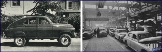 1955.gadā, nelielās sērijās, sāka izgatavot arī pilnpiedziņas variantu GAZ-М-72 (konstrukcijai izmantoja apvidnieka GAZ-69 detaļas), kuram bija pilnīgi savādākas atsperes, kuru dēļ mašīnas virsbūve pacēlās par 15 centimetriem.