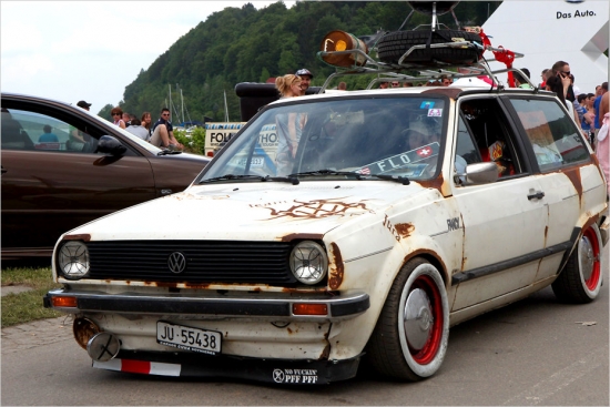 Vorterzē 2013 neiztiek arī bez Rat Style pārstāvjiem un šis Volkswagen Polo ir tipisks pārstāvis. Baltā krāsa rūsas izcelšanai ir īpaši pateicīga.
